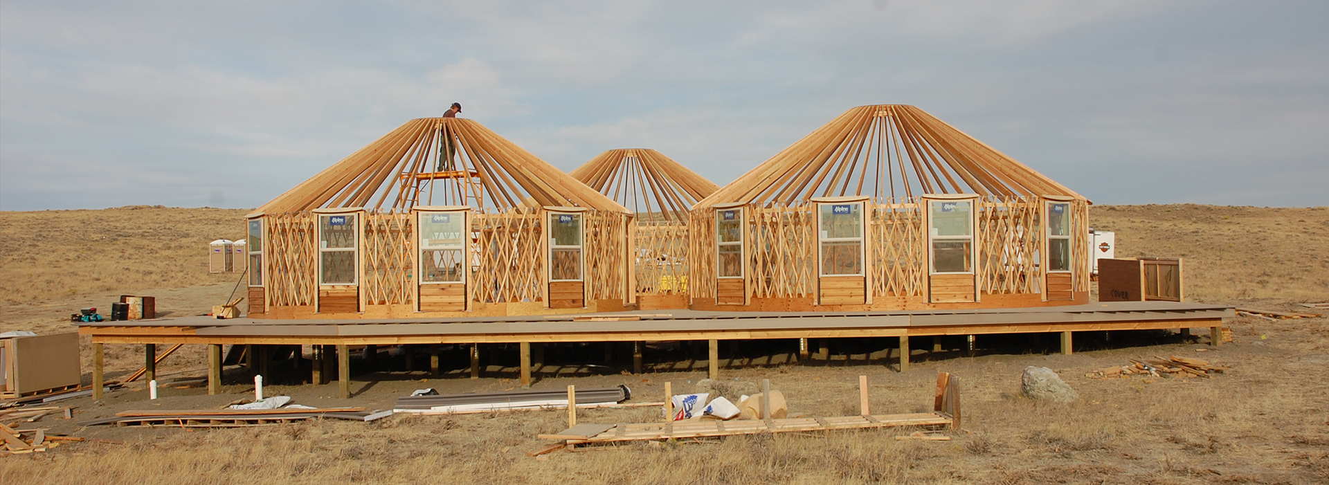 3 shelter designs yurts framed with windows installed