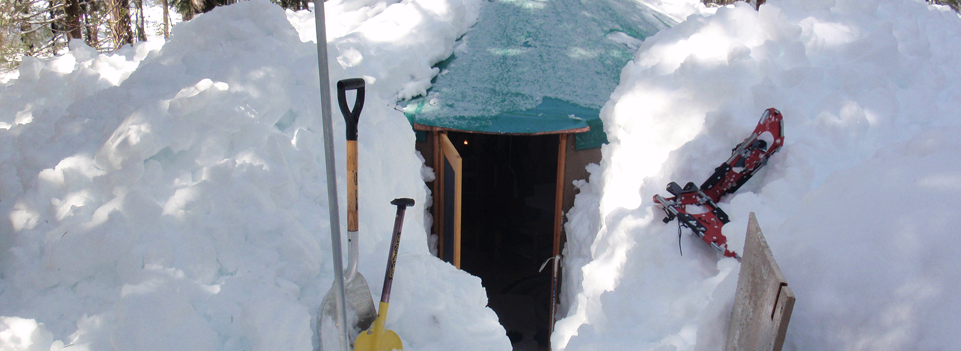 shelter designs yurt covered in snow