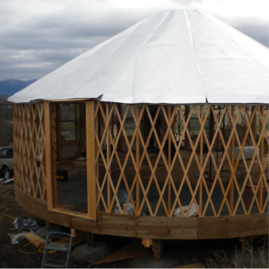 shelter designs yurt being framed with the yurt put on