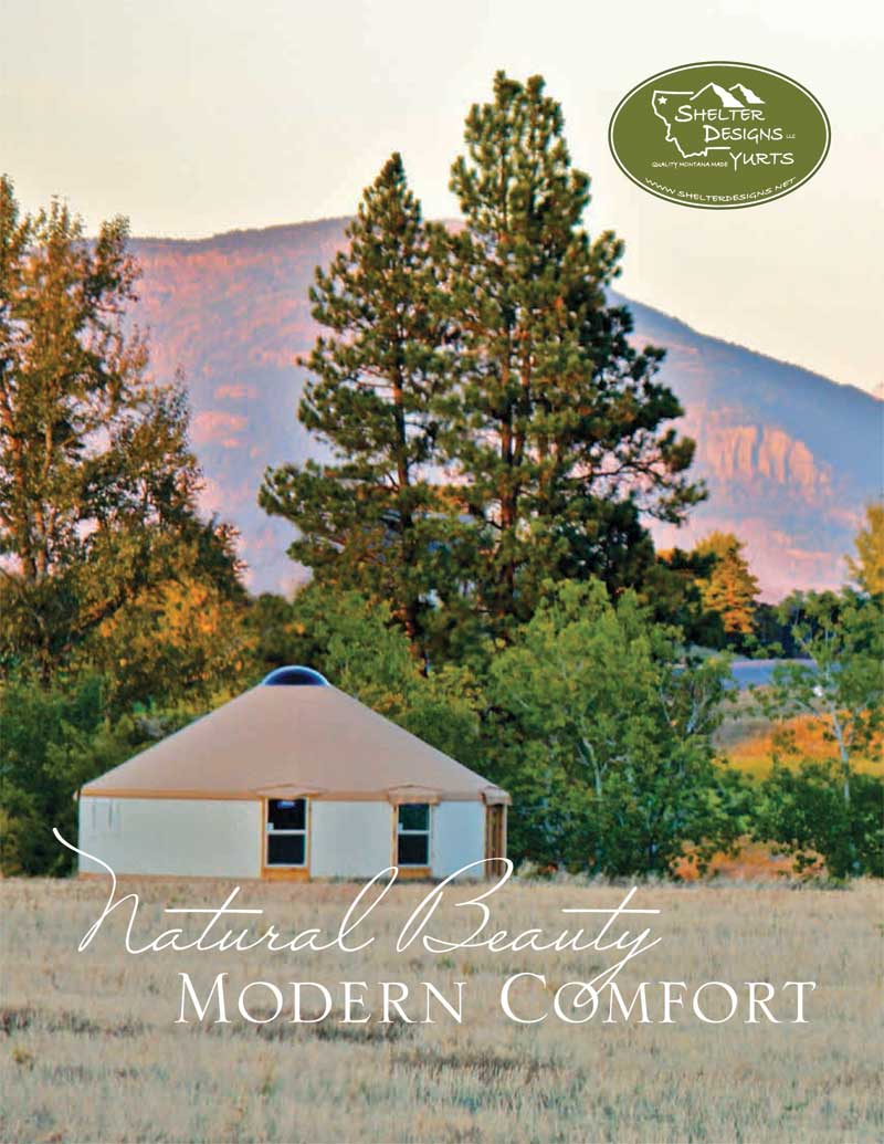 graphic for shelter designs yurts brochure