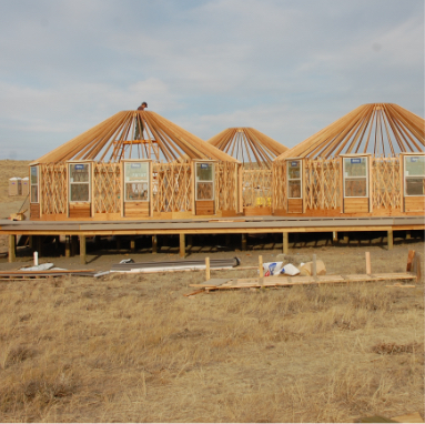 3 shelter designs yurts framed with windows installed