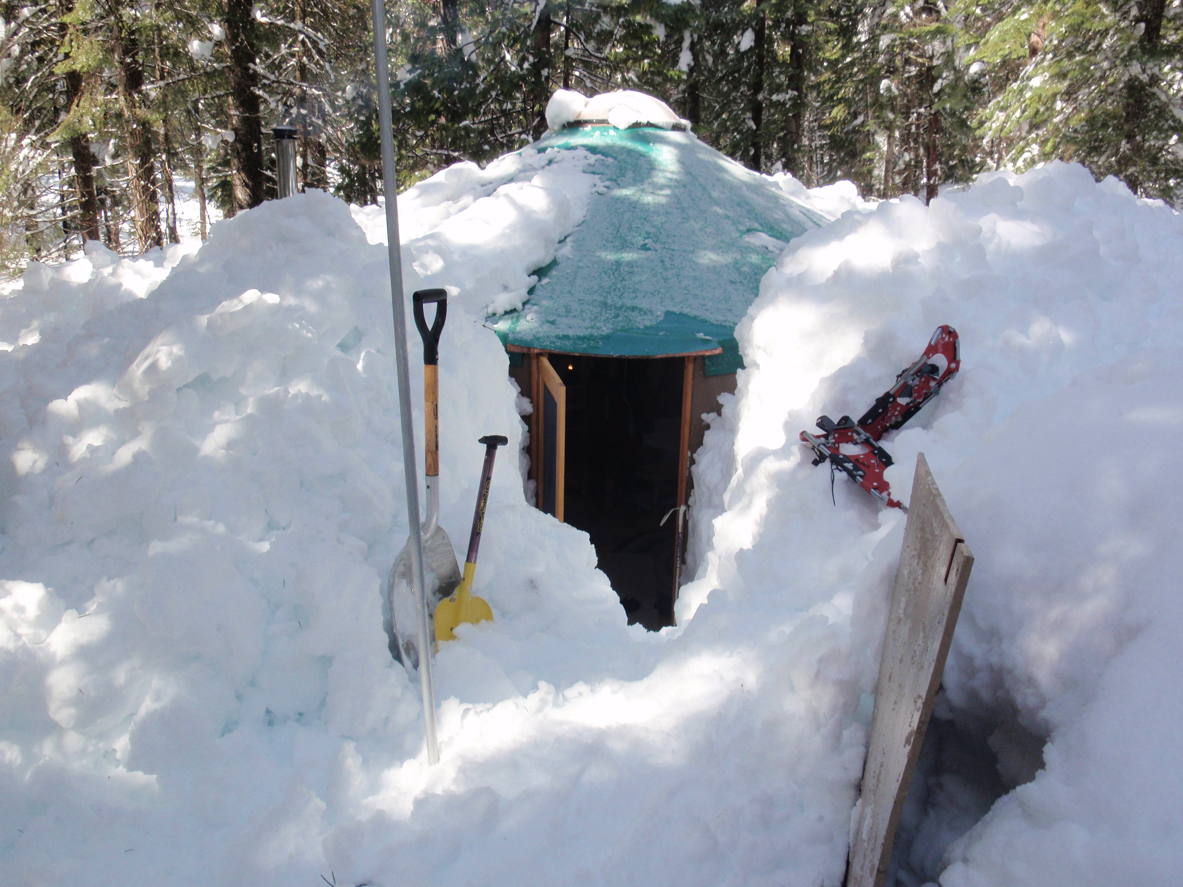 shelter designs yurt covered in snow