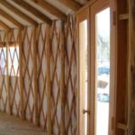 interior view of an eco yurt frame