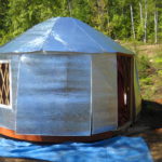 a yurt covered in insulation