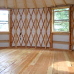interior view of an eco yurt frame