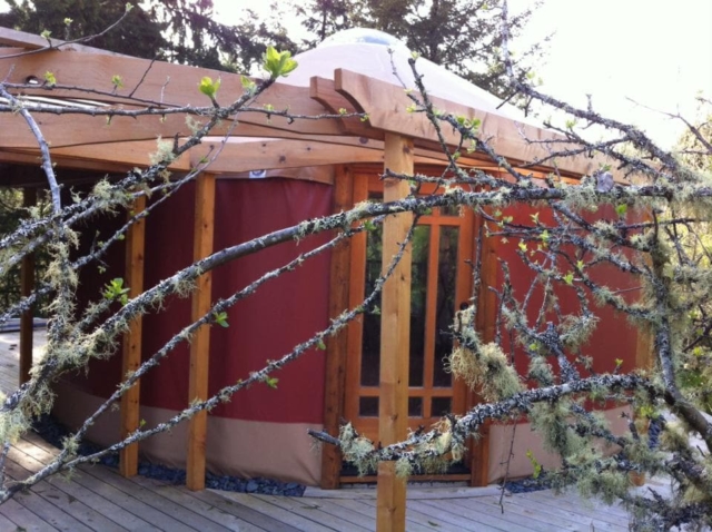 red eco yurt