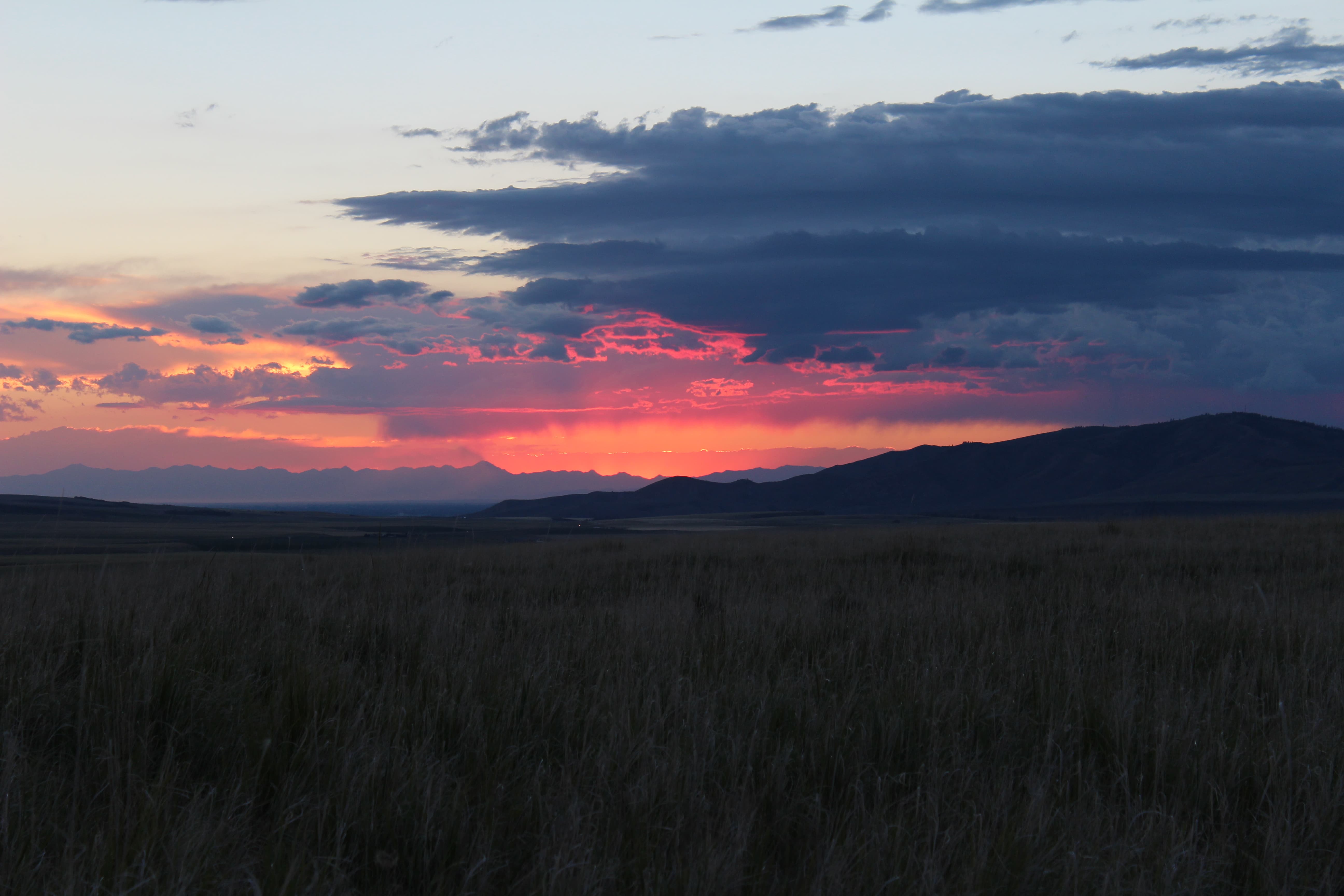 montana sunset on the plains