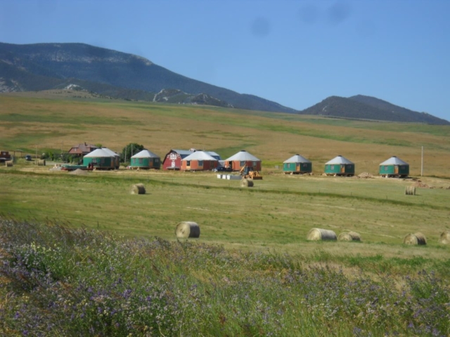 a group of shelter designs yurts on the plains