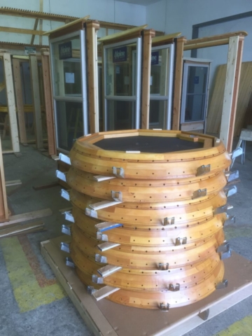 stack of yurt center rings