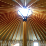 central column in a yurt
