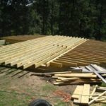 perpendicular joists for a yurt platform