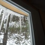 icicles on yurt window awnings