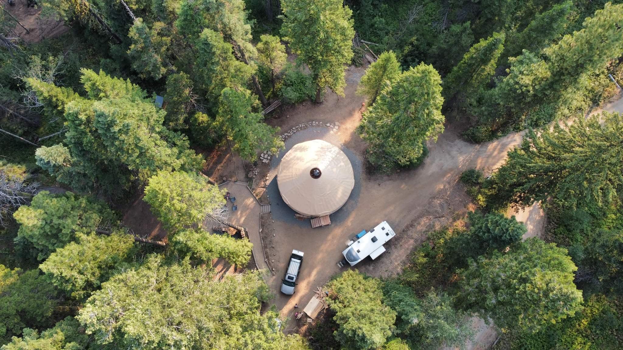 Glamping yurt