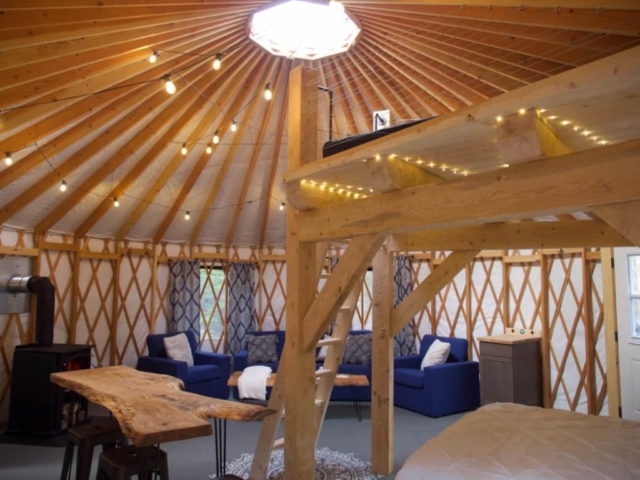 Glamping Yurt Interior