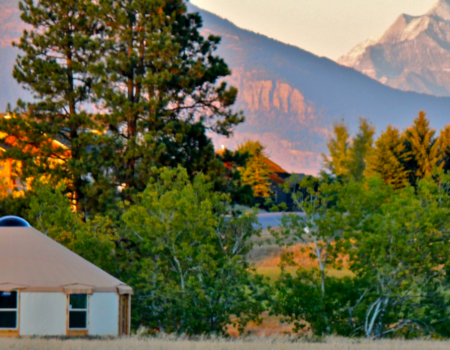 yurt in spring