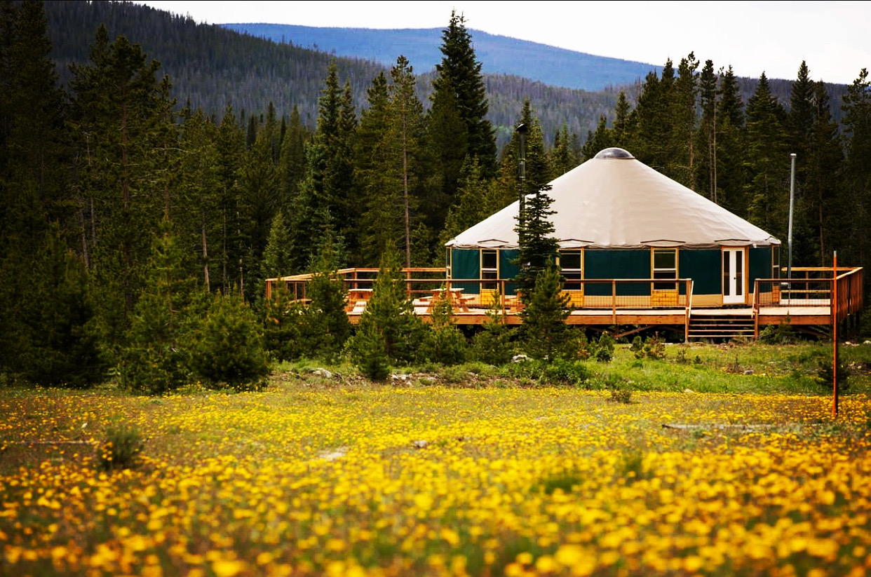 yurt in spring