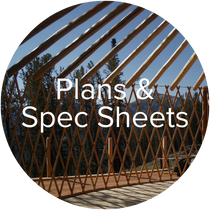 the inside of a yurt being built
